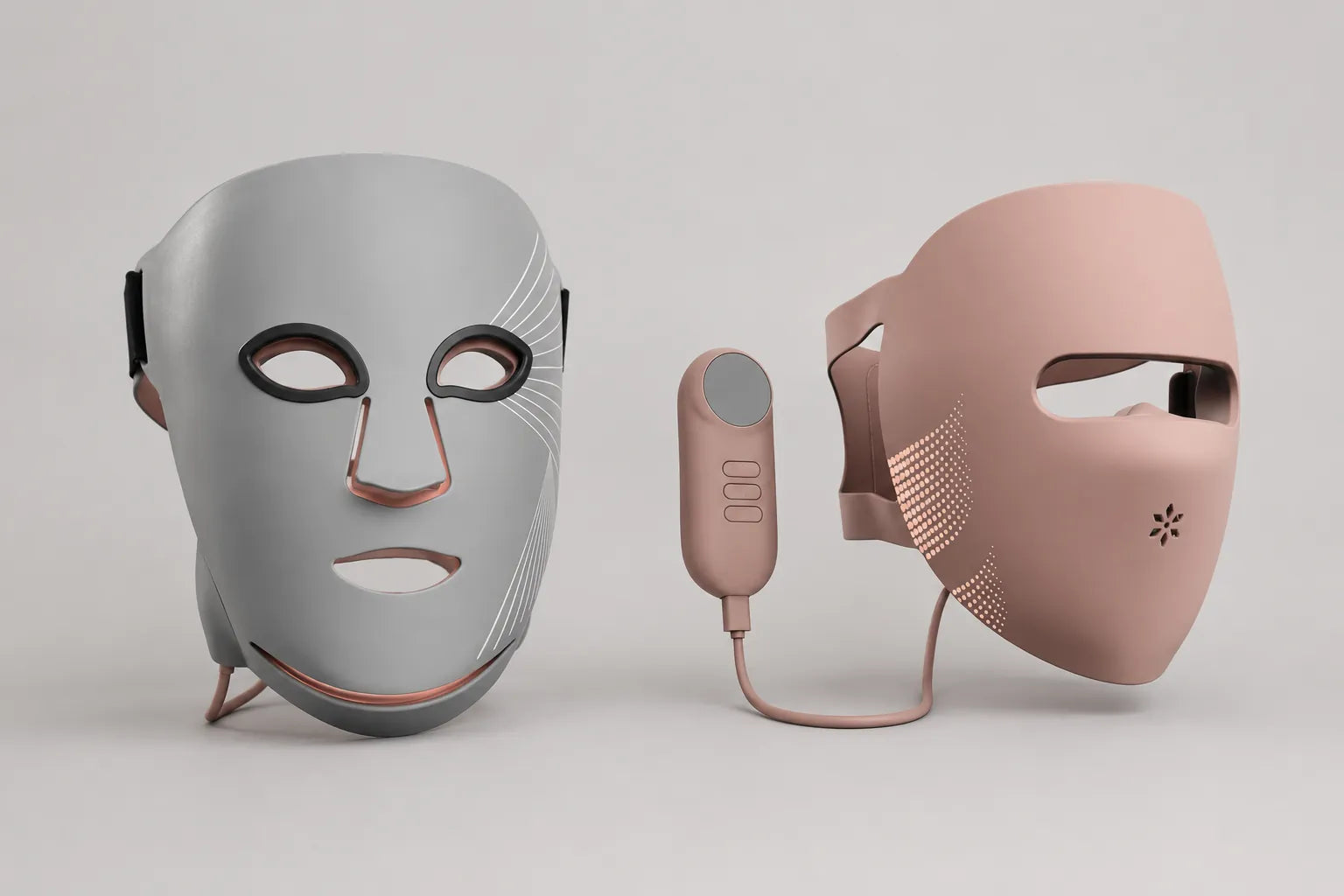 Multi-colour LED face mask and the Lumovex Spectrum Pro red light therapy mask side by side comparison