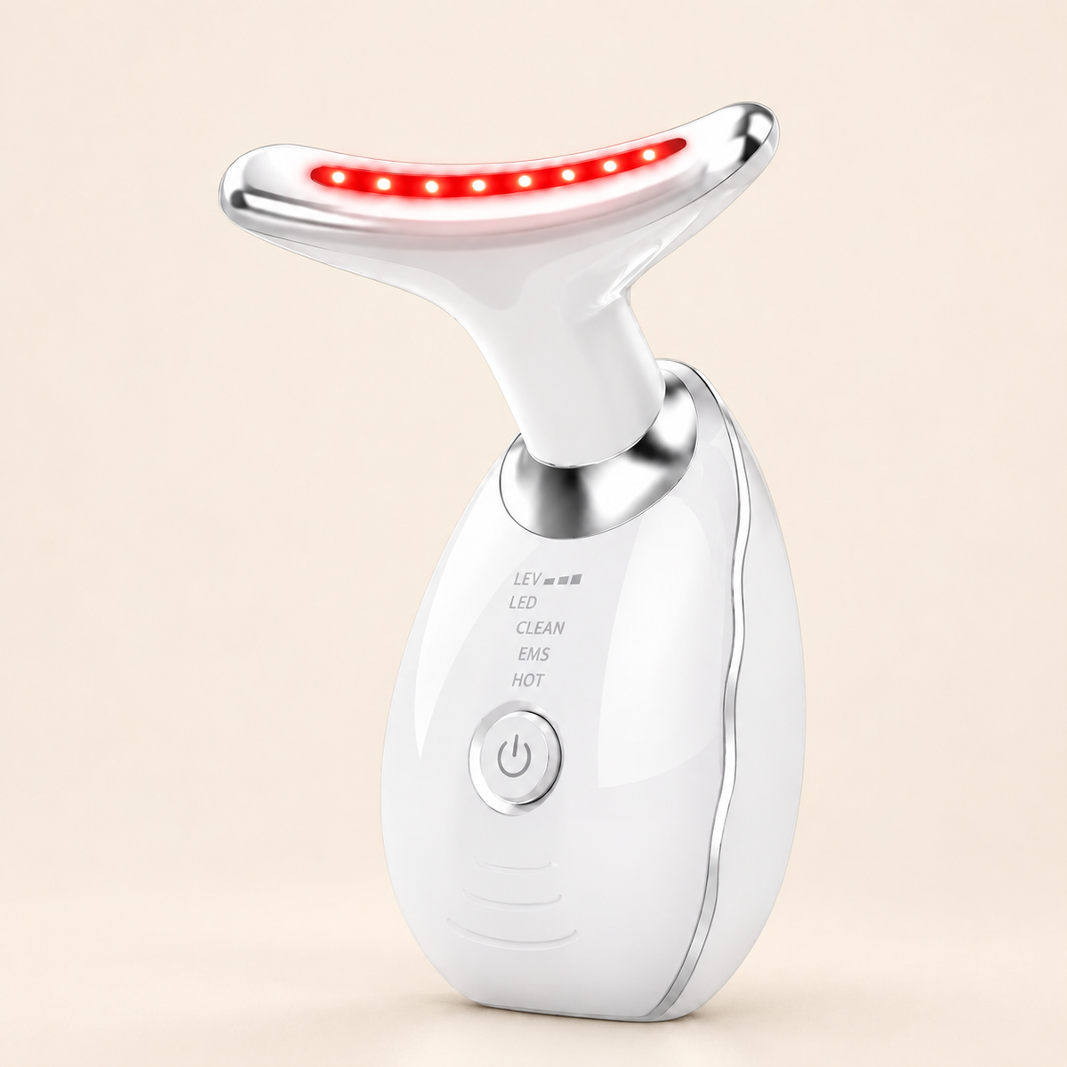 Lumovex Sculpt Wand in white with red LED contour head and central setting display