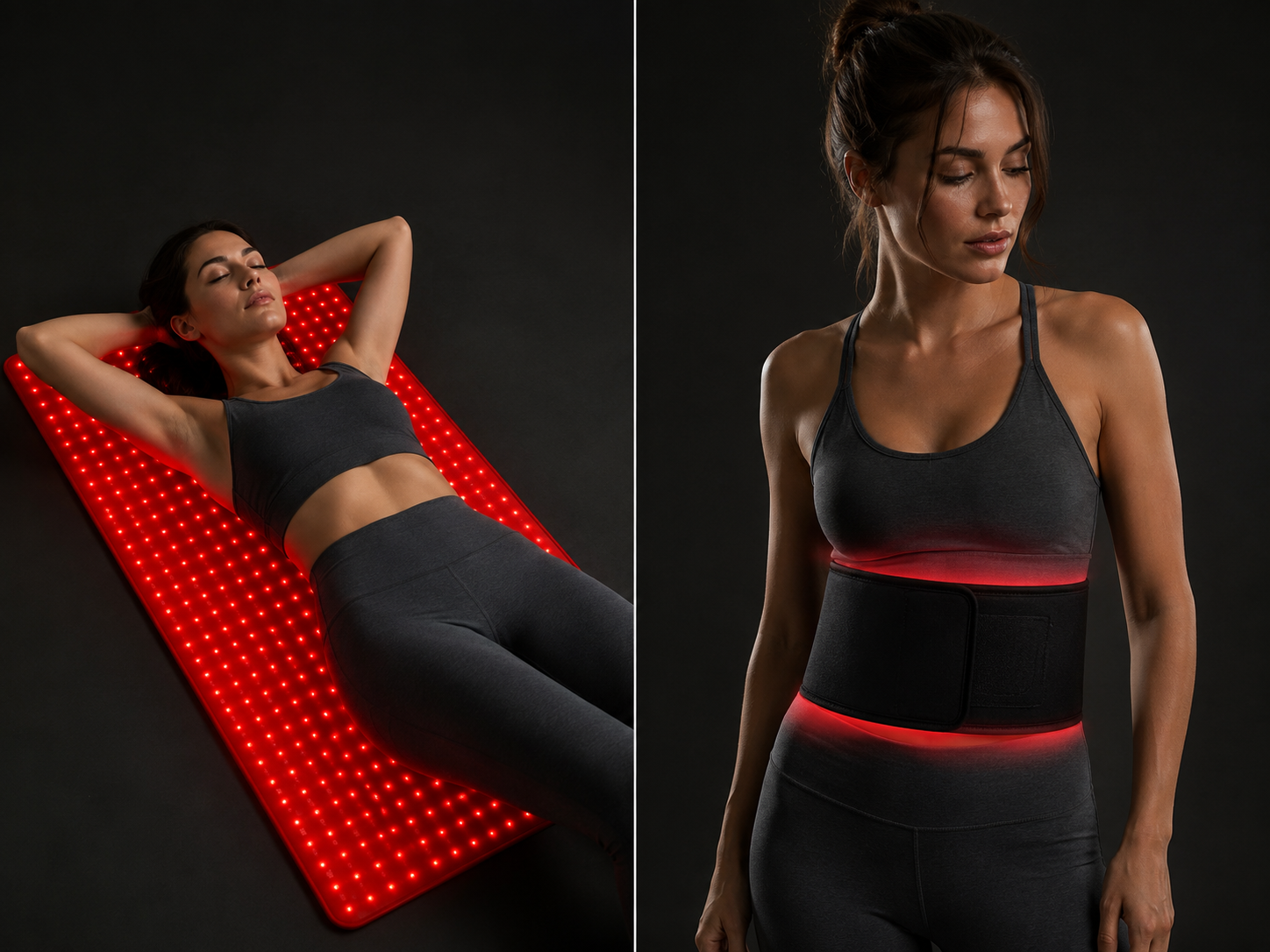 Lumovex red light therapy mat and belt in use for recovery