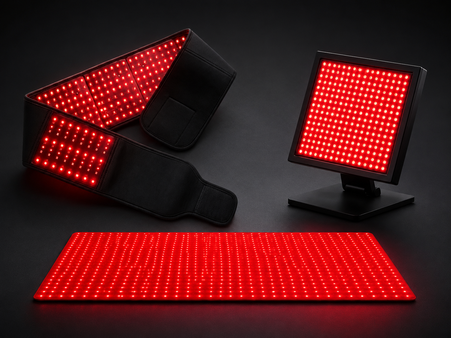 Lumovex body recovery red light therapy - belt, mat and panel