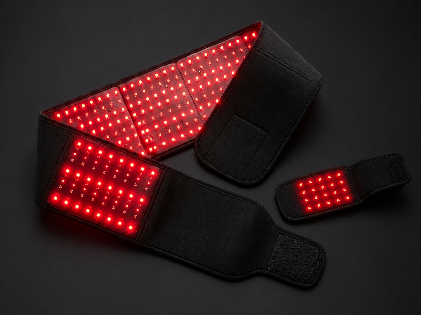 Lumovex red light therapy recovery wraps - belt and wrist strap
