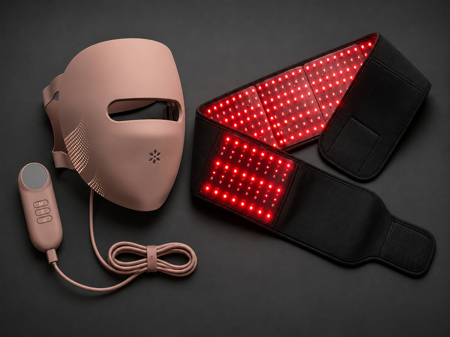 What's included in the Lumovex Complete Glow Kit — mask, controller and belt