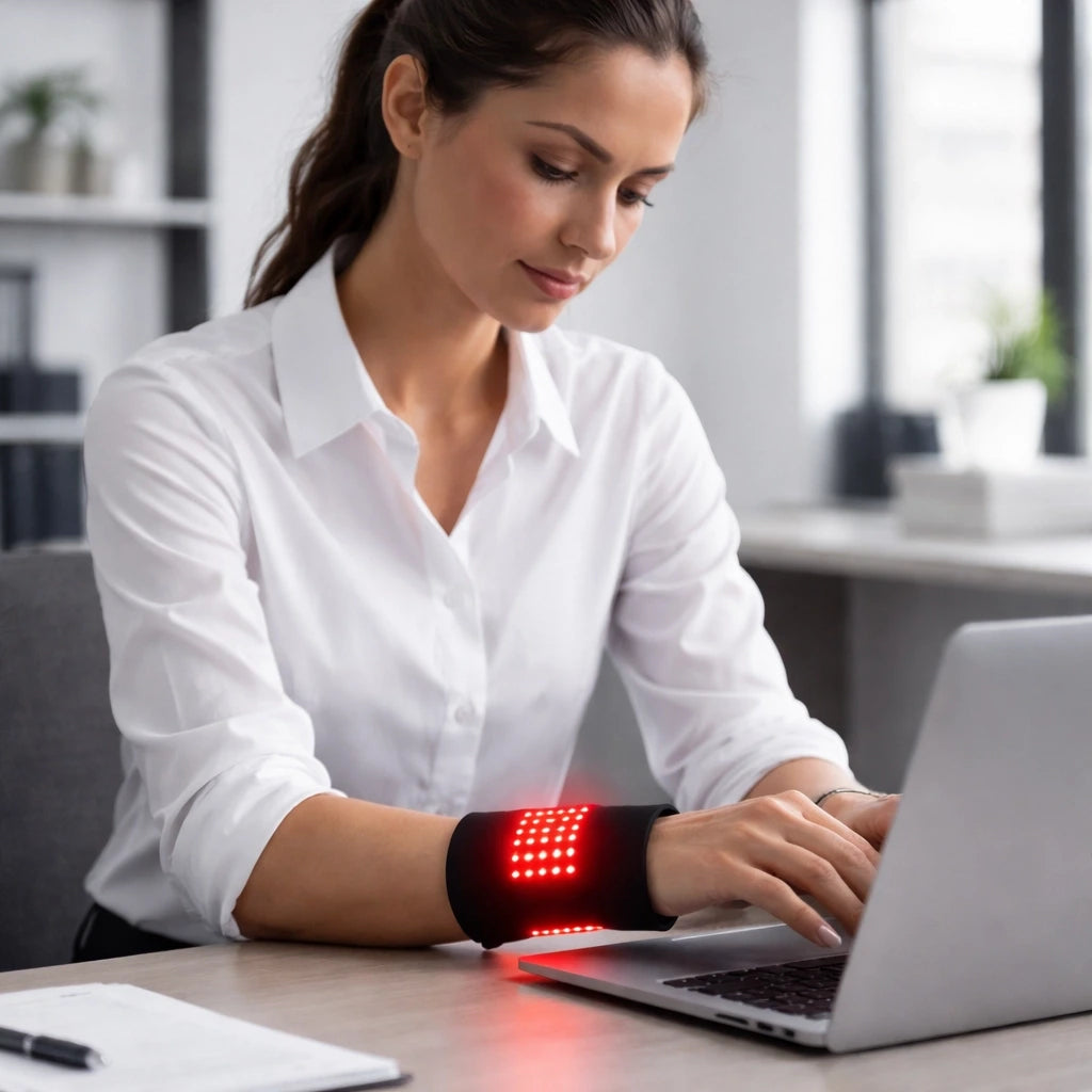 Lumovex wrist strap wearable red light therapy device