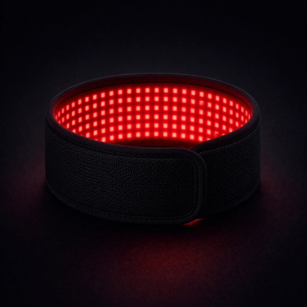 Lumovex Wrist Strap side view showing adjustable open-finger design for daily wear