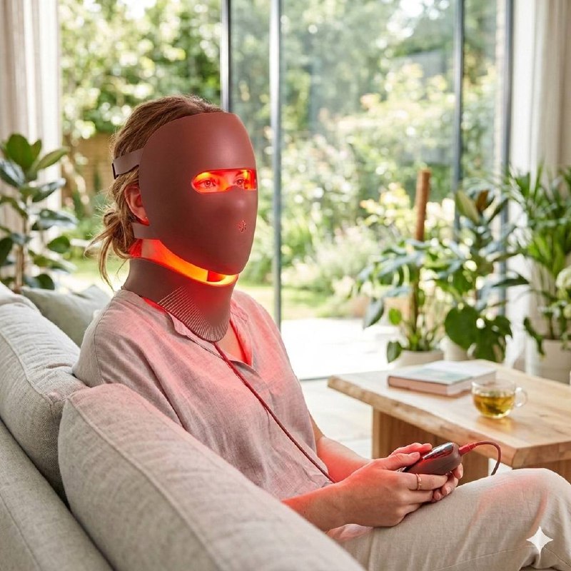 LED Neck & Face Mask UK - Red Light Therapy | Lumovex